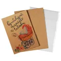 Weiteres Produktbild BeBechy Wunschkarte – Recyclingpapier – Kinderwagen