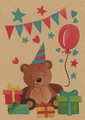 BeBechy Wunschkarte - Recyclingpapier - Teddy