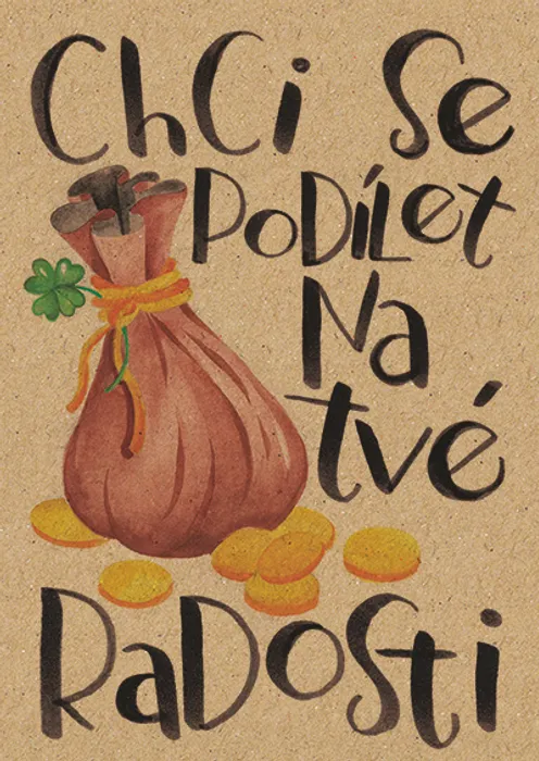 Hauptbild des Produkts Přáníčko BeBechy - recyklovaný papír - Měšec