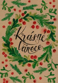 Přáníčko BeBechy – recyklovaný papír – Vánoce 1