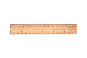 Lineal 15 cm, RECHTER natürlicher Bambus