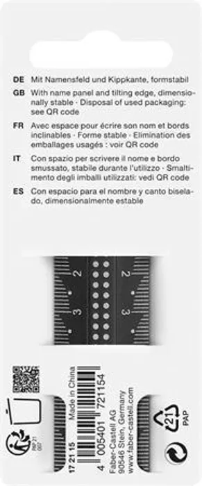 Hauptbild des Produkts Pravítko Faber-Castell Dots 15 cm, mix barev, extra odolné [1 ks]