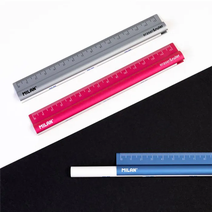 Hauptbild des Produkts Pravítko kovové Metal touch 15 cm + guma - blistr