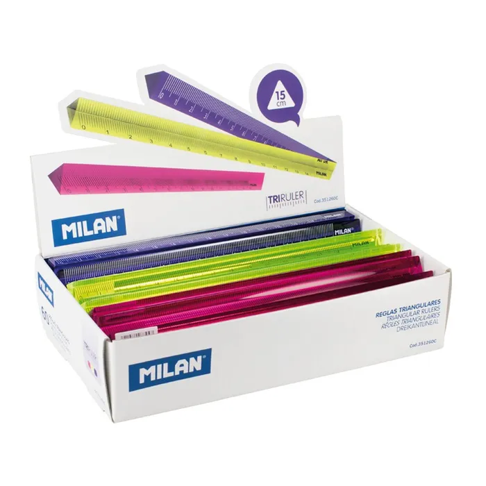 Hauptbild des Produkts Pravítko trojhranné MILAN Acid Edition 15 cm