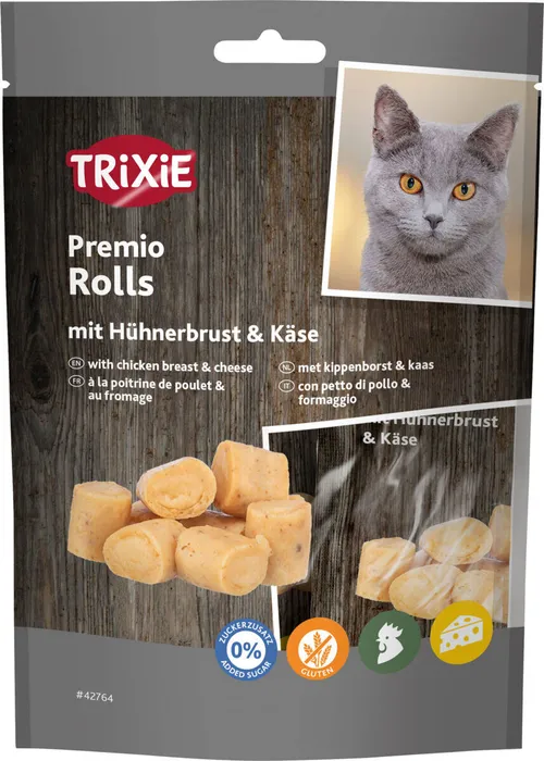 Hauptbild des Produkts PREMIO Chicken & Cheese Rolls - válečky s kuřetem a sýrem, 50 g