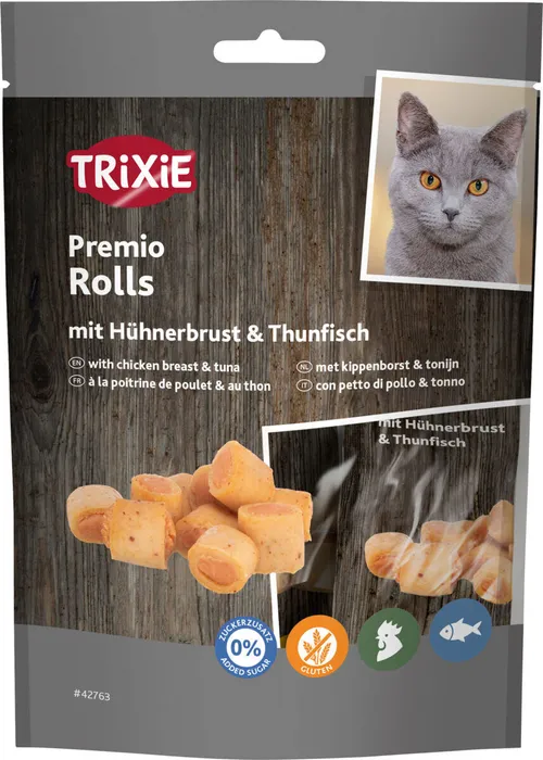Hauptbild des Produkts PREMIO Chicken & Tuna Rolls - válečky s tuňákem a kuřetem, 50 g