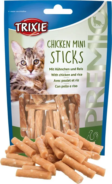 Hauptbild des Produkts Premio MINI STICKS - mini tyčinky kuřecí s rýží 50 g