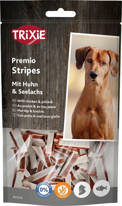 Hauptbild des Produkts Premio STRIPES Ligh pásky kuře-treska 75 g