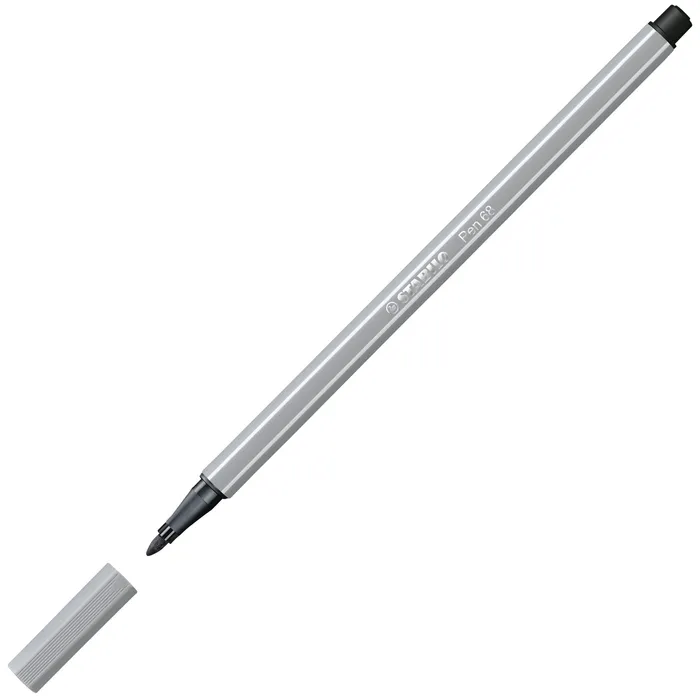 Hauptbild des Produkts Prémiový vláknový fix - STABILO Pen 68 - 1 ks - stříbrošedá