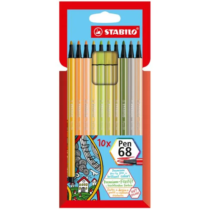 Hauptbild des Produkts Prémiový vláknový fix - STABILO Pen 68 - 10 ks sada