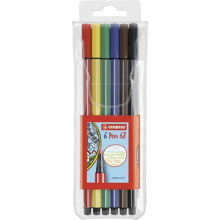 Hauptbild des Produkts Prémiový vláknový fix - STABILO Pen 68 - 6 ks sada