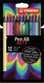 Premium-Fasermarker – STABILO Pen 68 – ARTY – 12-teiliges Set