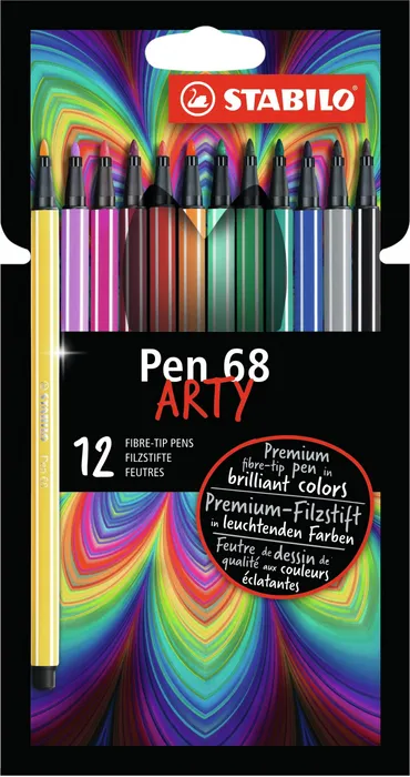 Hauptbild des Produkts Prémiový vláknový fix - STABILO Pen 68 - ARTY - 12 ks sada