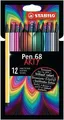 Premium-Fasermarker – STABILO Pen 68 – ARTY – 12-teiliges Set