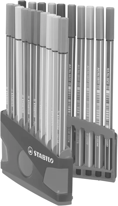 Hauptbild des Produkts Prémiový vláknový fix - STABILO Pen 68 - Colorparade - 20 ks deskset antracit/růžová