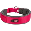 Halsband PREMIUM extra breit, Fuchsia/Graphit L-XL: 53-62 cm/50 mm