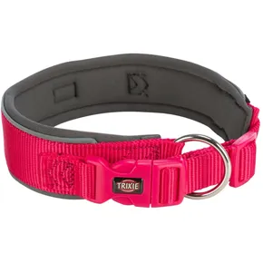 Halsband PREMIUM extra breit, Fuchsia/Graphit XS-S: 27-35 cm/25 mm