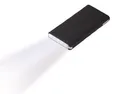 Tragbare Batterie, schwarz, mit LED-Lampe und Ladekabel, 5000 mAh, TROIKA
