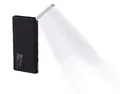 Tragbare Batterie, schwarz, mit LED-Lampe und Ladekabel, 5000 mAh, TROIKA