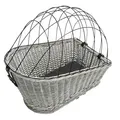 Weiteres Produktbild Transportkorb aus Weide für Fahrradheckträger - grau 35x49x55 cm (max. 8 kg)