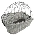 Weiteres Produktbild Transportkorb aus Weide für Fahrradheckträger - grau 35x49x55 cm (max. 8 kg)