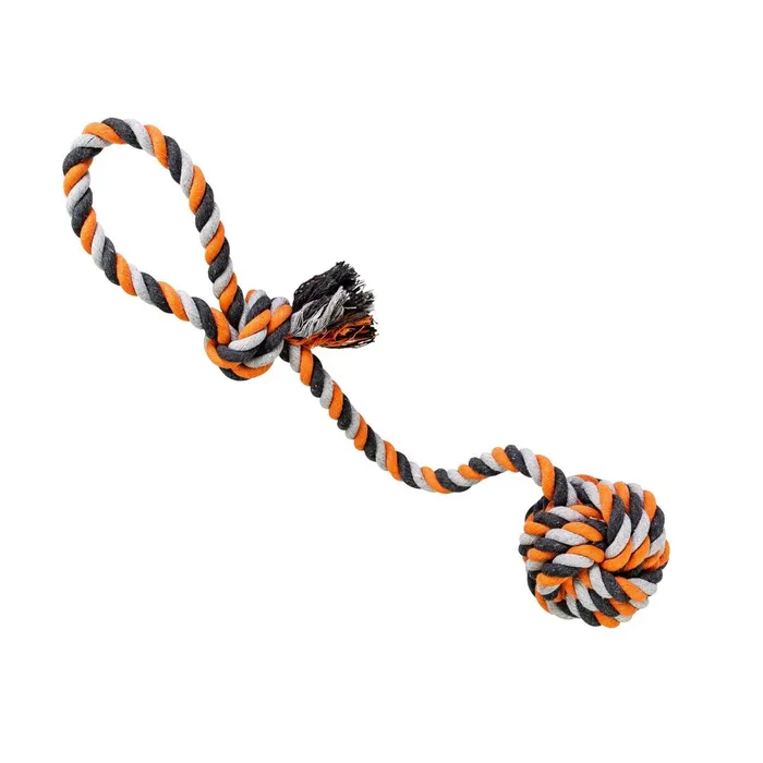 Hauptbild des Produkts Přetahovadlo HipHop bavlněný míč, šedá, tm.šedá, oranžová 58cm, 300g