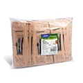 Weiteres Produktbild Besteckset (Holz FSC 100%) Messer-Gabel-Kaffeelöffel+Serviette [50 Sets]