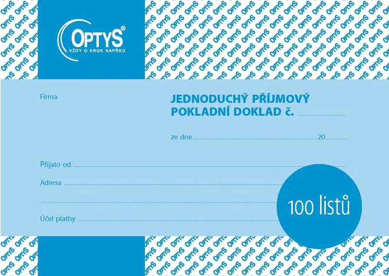 Hauptbild des Produkts Příjmový doklad A6, jednoduchý, 100 listů 1067