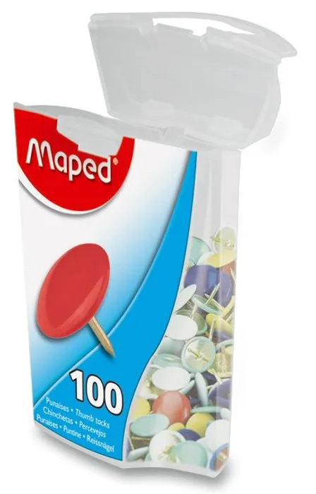 Hauptbild des Produkts Připínáčky barevné, 100 ks, mix barev