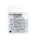 Stecknadeln, transparent, runder Kopf, 50 Stk