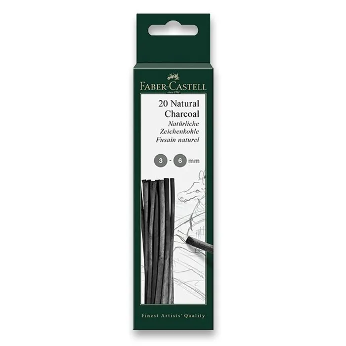 Hauptbild des Produkts Přírodní uhel Faber-Castell Pitt Monochrome 3-6 mm, 20 kusů