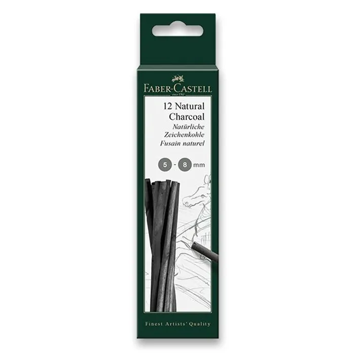 Hauptbild des Produkts Přírodní uhel Faber-Castell Pitt Monochrome 5-8 mm, 12 kusů