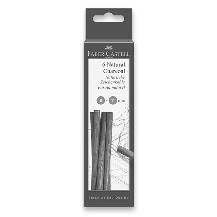 Hauptbild des Produkts Přírodní uhel Faber-Castell Pitt Monochrome - 6-11 mm, 6 kusů