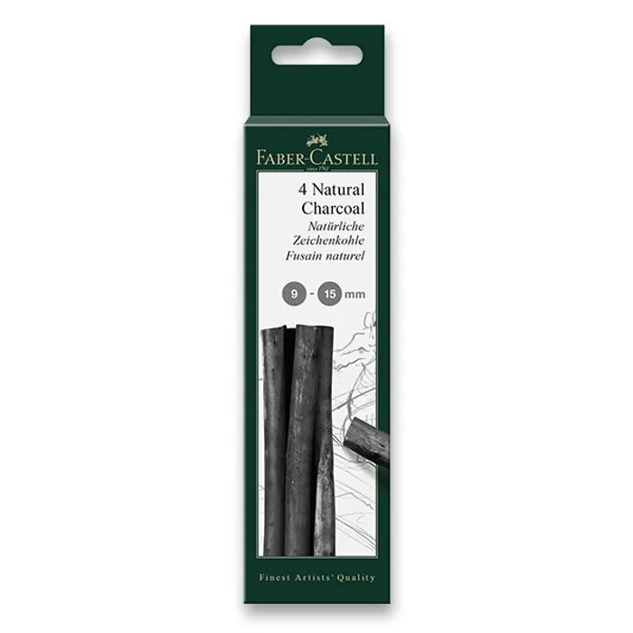 Hauptbild des Produkts Přírodní uhel Faber-Castell Pitt Monochrome - 9-15 mm, 4 kusy