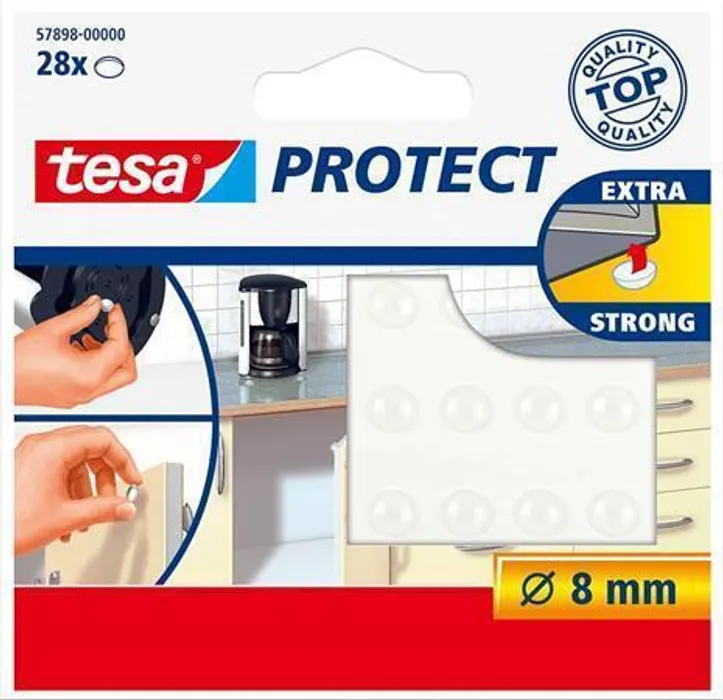 Hauptbild des Produkts Protiskluzové ochranné podložky "Protect 57898", transparentní, 8 mm, TESA