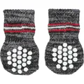 Rutschfeste graue Socken, 2 Stück für Hunde L-XL: z.B. Golden Retriever