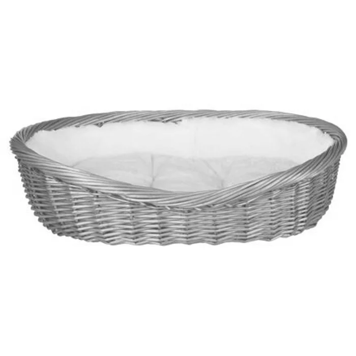 Hauptbild des Produkts Proutěný koš šedý, s flísovým polštářem 70cm
