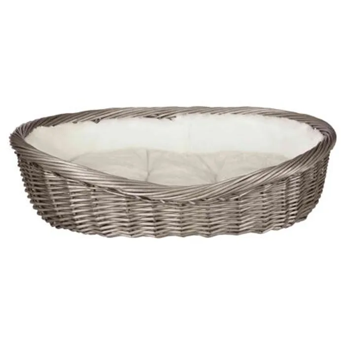 Hauptbild des Produkts Proutěný koš šedý, s flísovým polštářem 80cm