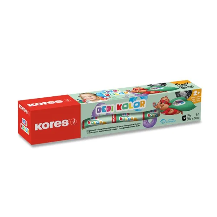 Hauptbild des Produkts Prstové barvy Kores Dedi Kolor 6 barev, 30 ml