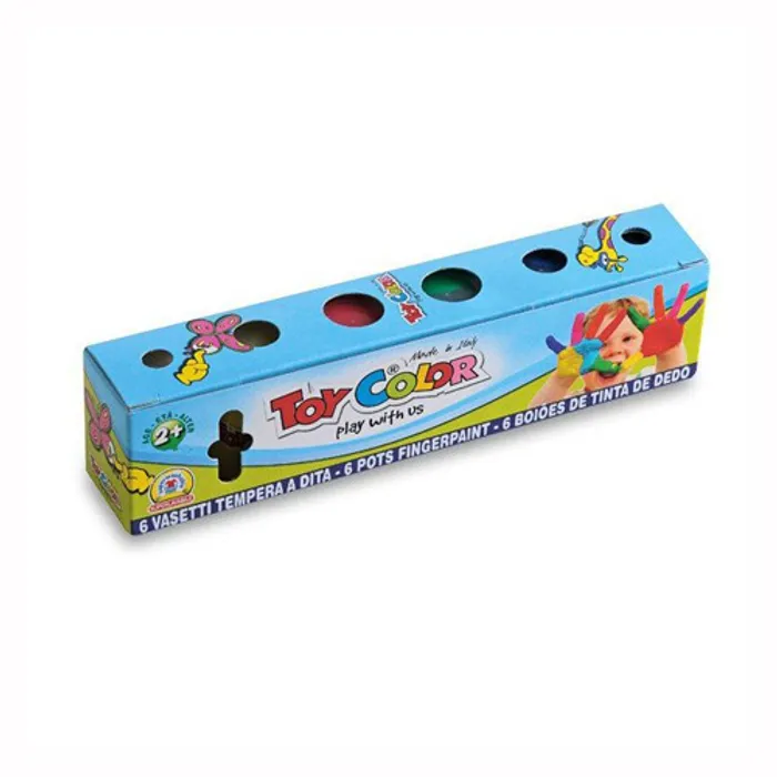 Hauptbild des Produkts Prstové barvy Toy Color 6 barev, 25 ml