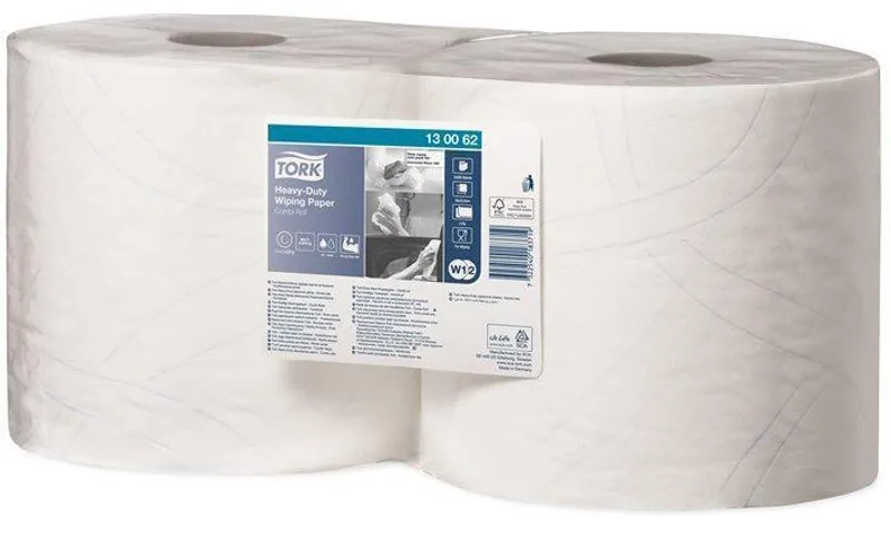 Hauptbild des Produkts Průmyslová papírová utěrka Tork 130062 Heavy-Duty Advanced 430 malá role bílá [1 ks]
