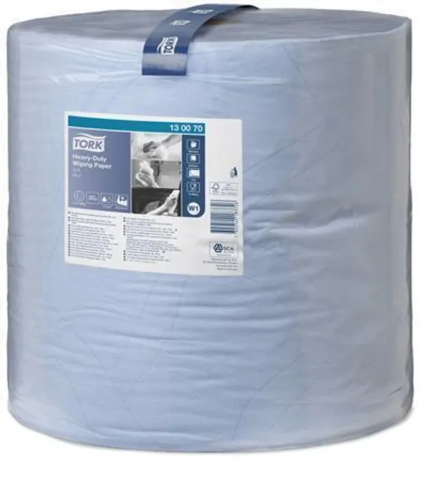 Hauptbild des Produkts Průmyslová papírová utěrka Tork 130070 Heavy-Duty Advanced 430 velká role modrá [1 ks]