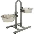 Hundebar – verstellbare Napfhöhe, 2 x 2,8 l/24 cm Napf