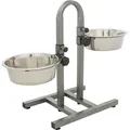 Hundebar – verstellbare Napfhöhe, 2 x 2,8 l/24 cm Napf