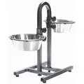 Hundebar – verstellbare Napfhöhe, 2 x 2,8 l/24 cm Napf