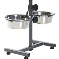 Hundebar, Höhe 27 cm, 2 Näpfe 0,75 l/15 cm