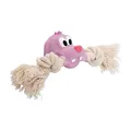 Weiteres Produktbild MINI-Hundekopf mit Baumwollhantel, mit Sound, 5x18 cm, rosa/natur, HipHop
