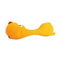 Liegender Hund - Hantelform, mit Sound, 22 cm, Latex, orange, HipHop