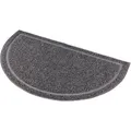 Halbrunde PVC-Matte grau für WC 59 x 35 cm