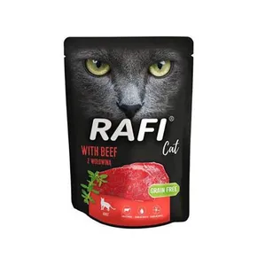 RAFI Alleinfuttermittel mit Rindfleisch für Katzen, getreidefrei, Beutel 300 g